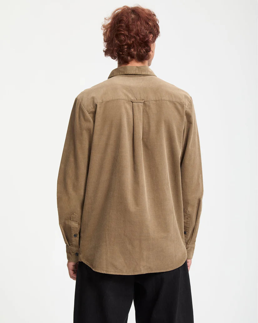 VOLCOM ZANDER LS SHIRT - Brown TEK