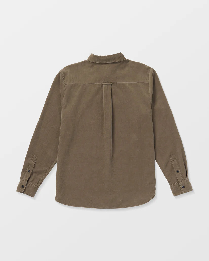VOLCOM ZANDER LS SHIRT - Brown TEK