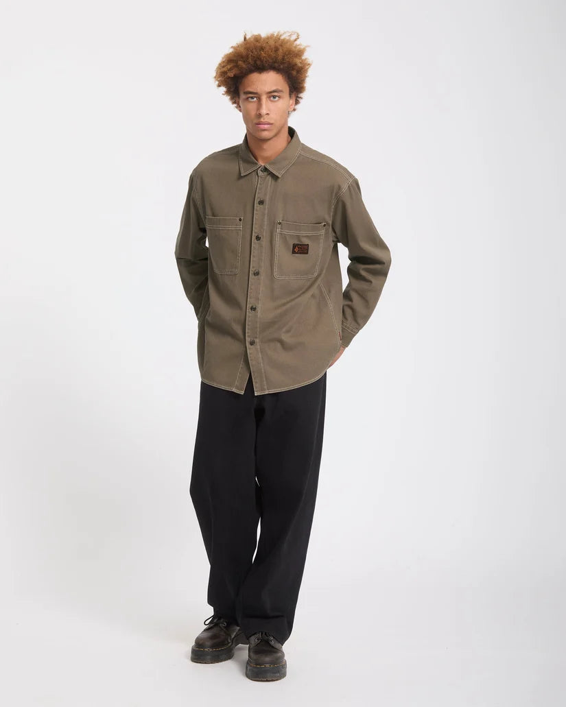 VOLCOM Levelstone L/S SHIRT - Earth
