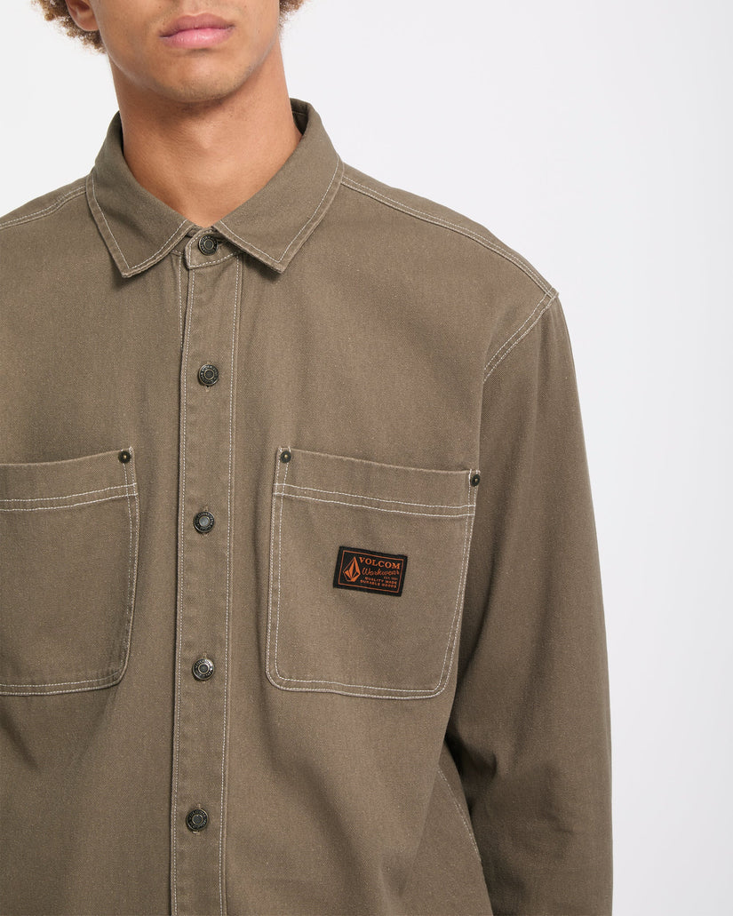 VOLCOM Levelstone L/S SHIRT - Earth