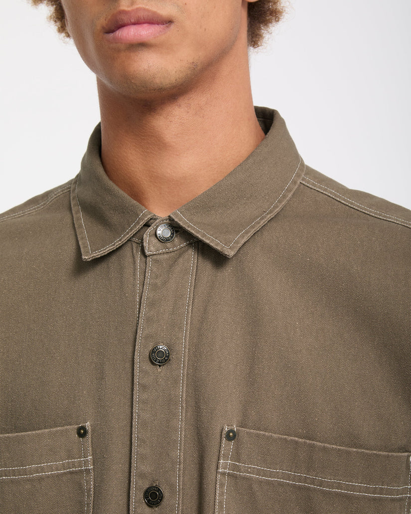 VOLCOM Levelstone L/S SHIRT - Earth
