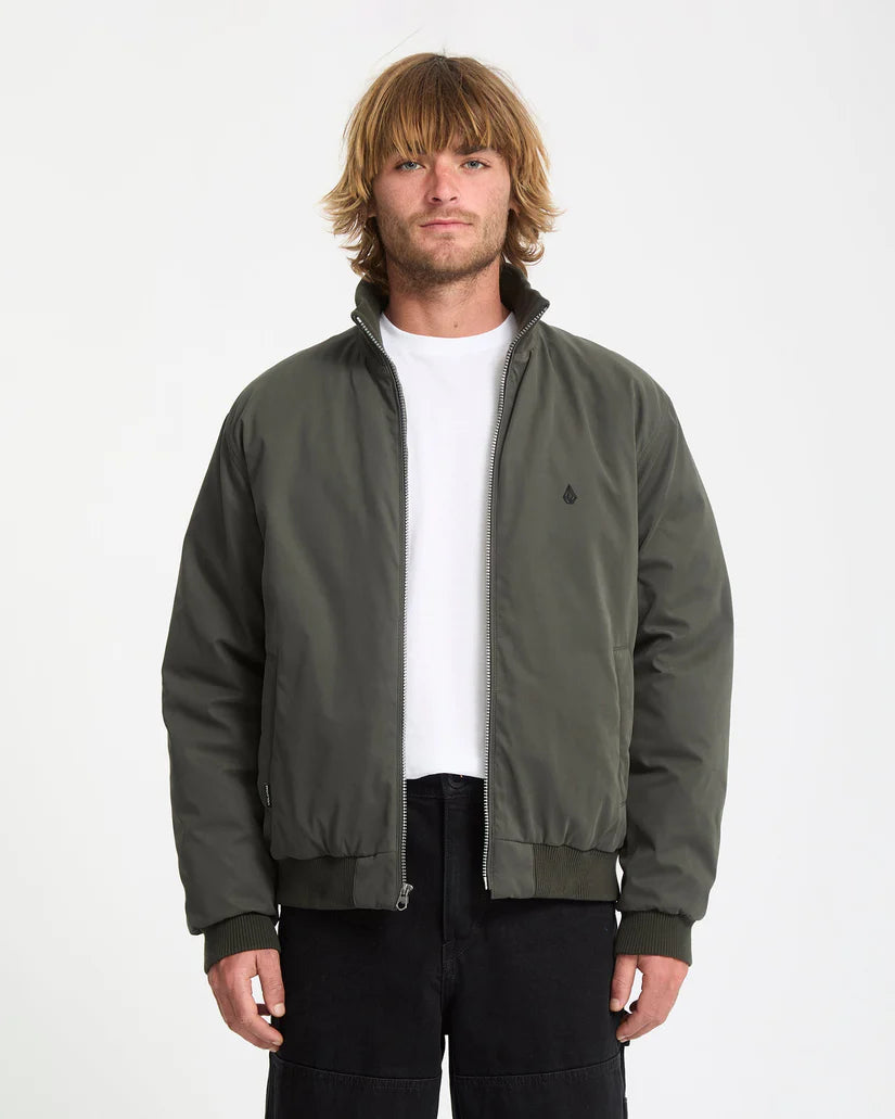 VOLCOM Damerman Bomber Jacket - Rinsed Black