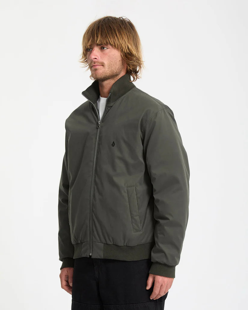 VOLCOM Damerman Bomber Jacket - Rinsed Black