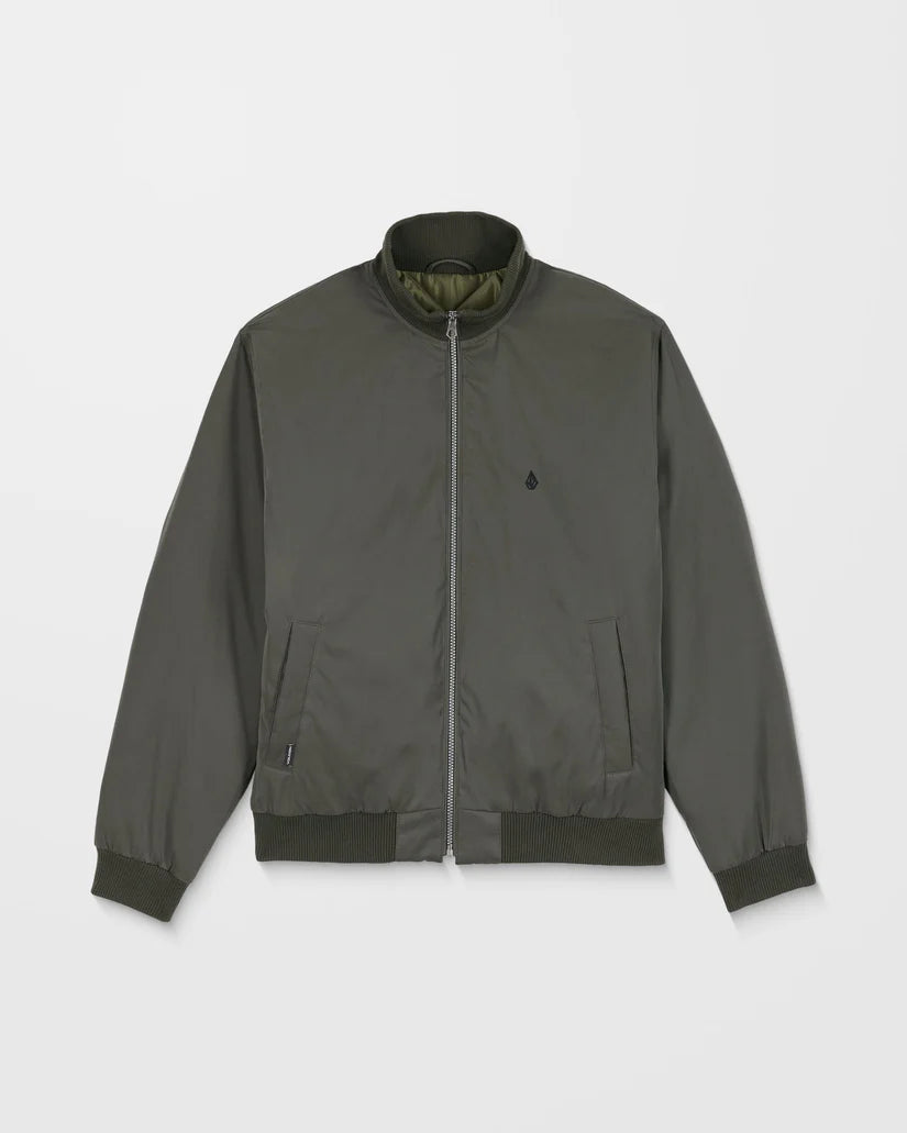 VOLCOM Damerman Bomber Jacket - Rinsed Black
