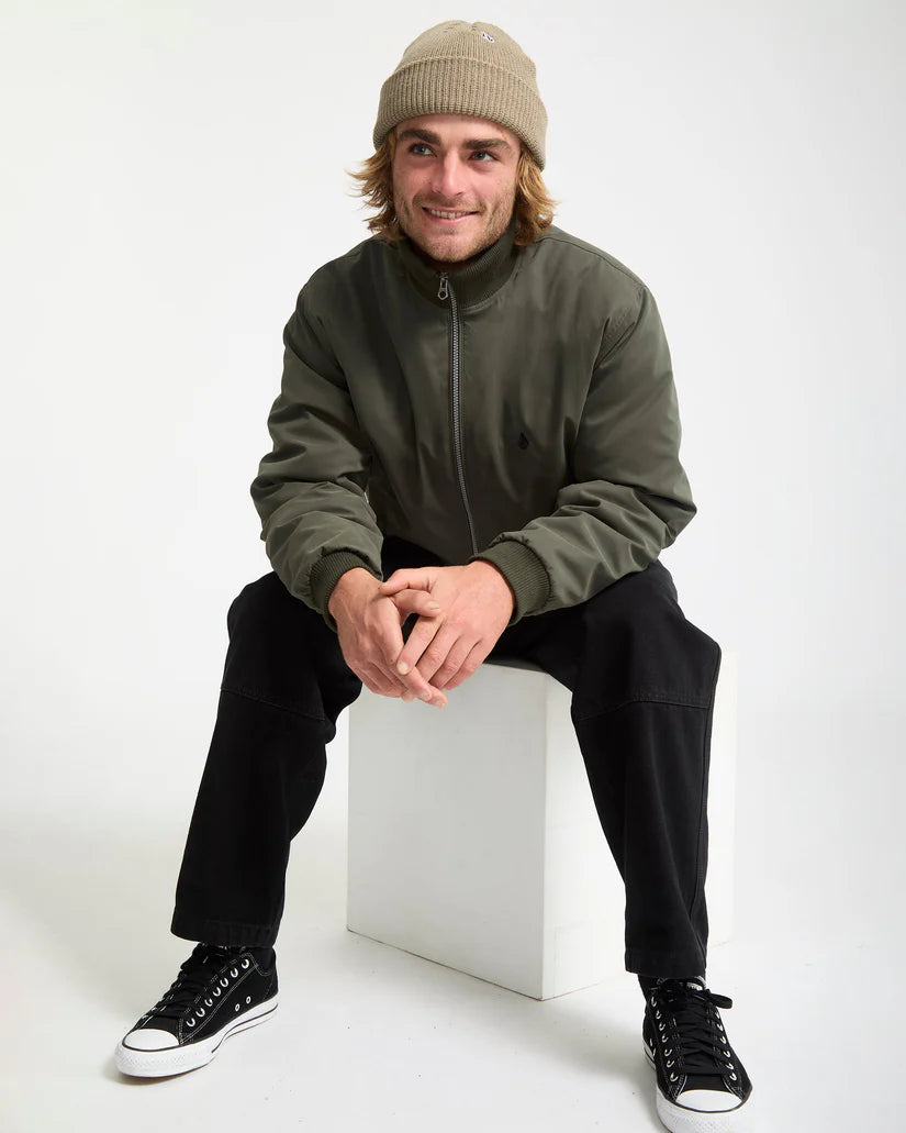 VOLCOM Damerman Bomber Jacket - Rinsed Black