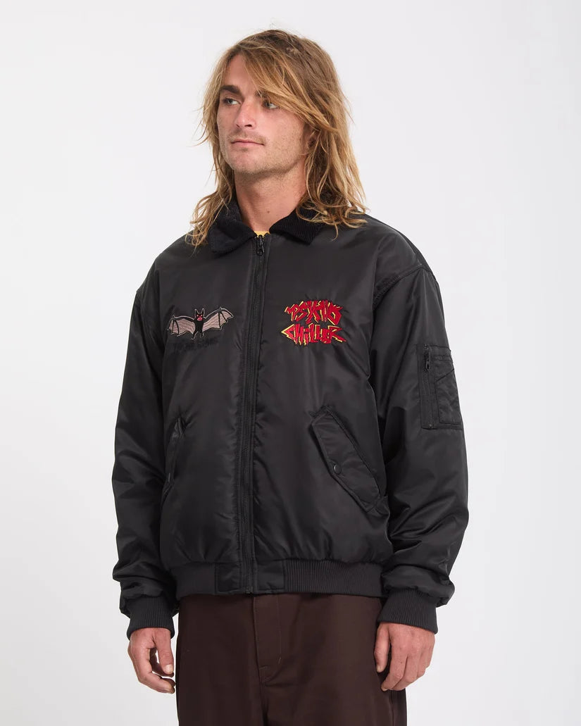 VOLCOM OZZY Bomber Jacket "REVERSIBLE" - Black