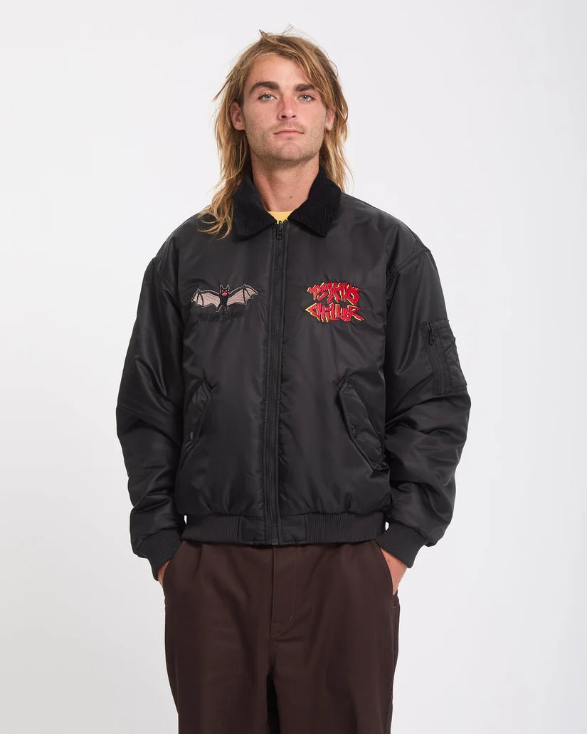 VOLCOM OZZY Bomber Jacket "REVERSIBLE" - Black