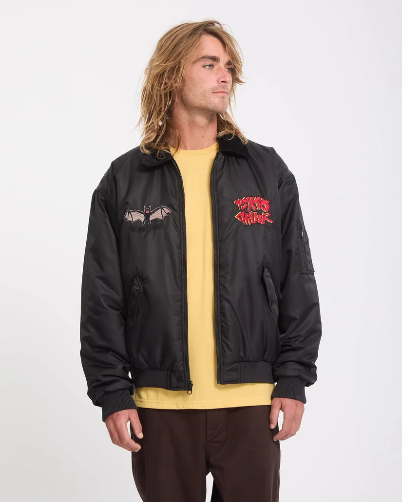 VOLCOM OZZY Bomber Jacket "REVERSIBLE" - Black