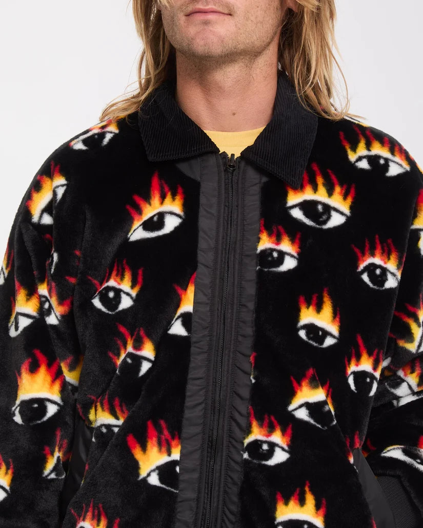 VOLCOM OZZY Bomber Jacket "REVERSIBLE" - Black