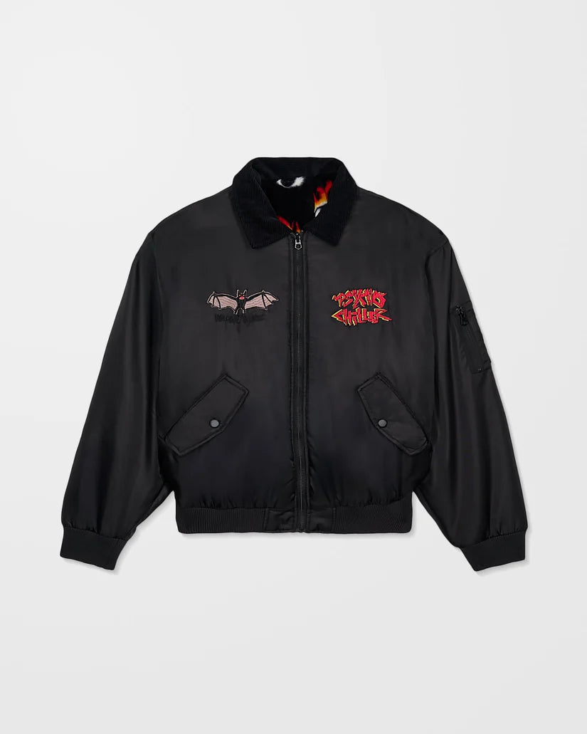VOLCOM OZZY Bomber Jacket "REVERSIBLE" - Black