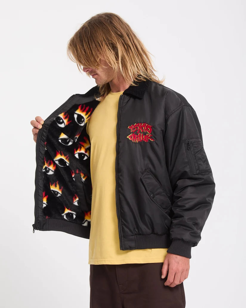 VOLCOM OZZY Bomber Jacket "REVERSIBLE" - Black