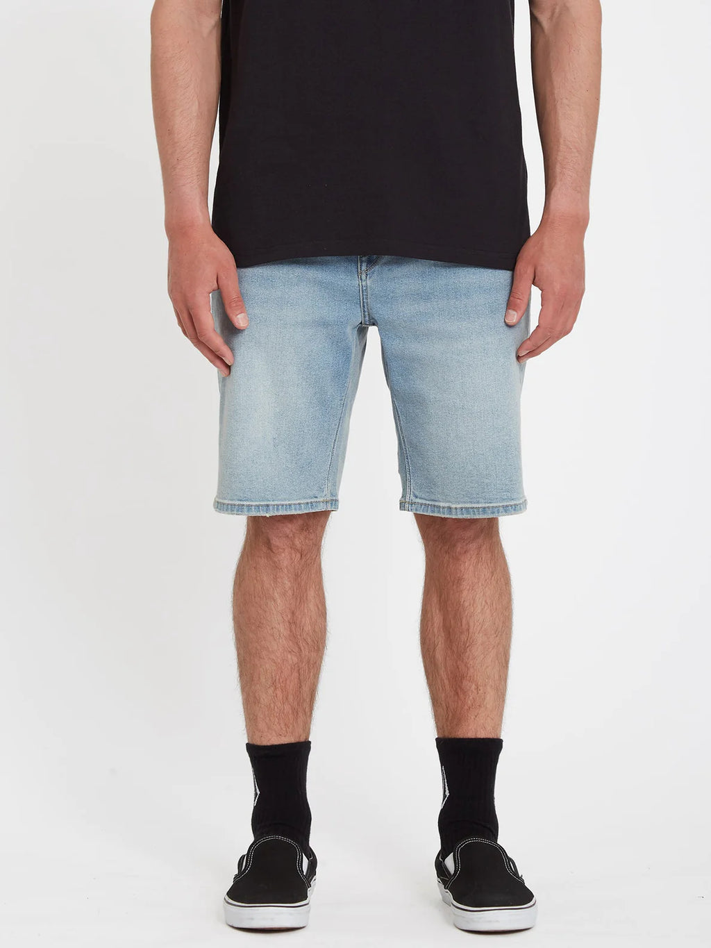 VOLCOM SOLVER DENIM SHORT - Worker Indigo Vintage