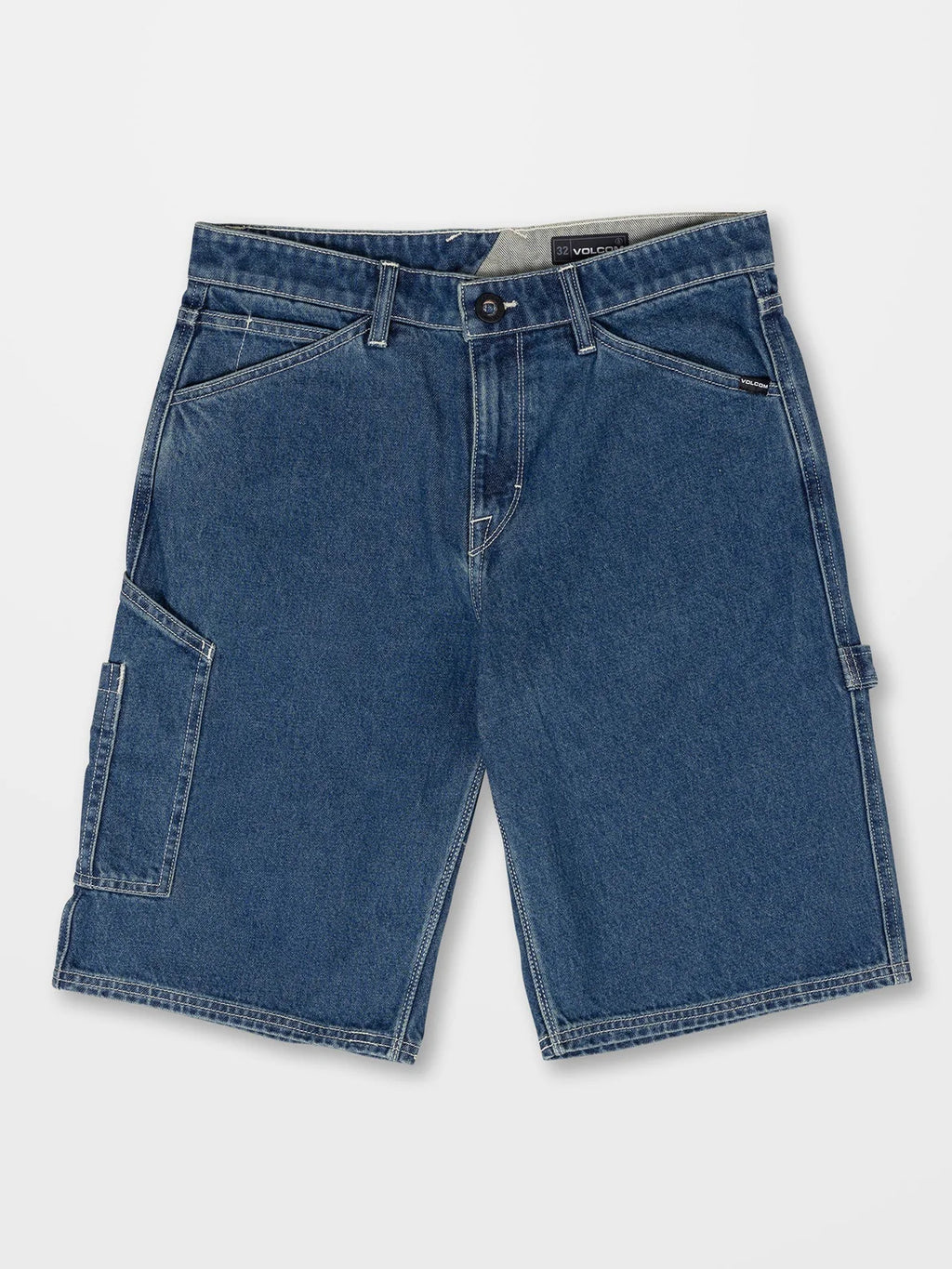 VOLCOM LABORED DENIM UTILITY SHORT  - INDIGO RIDGE WASH