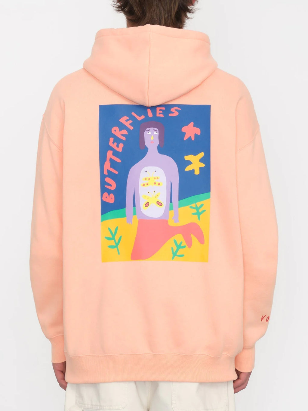 VOLCOM ARTHUR LONGO 2 HOODIE - Salmon