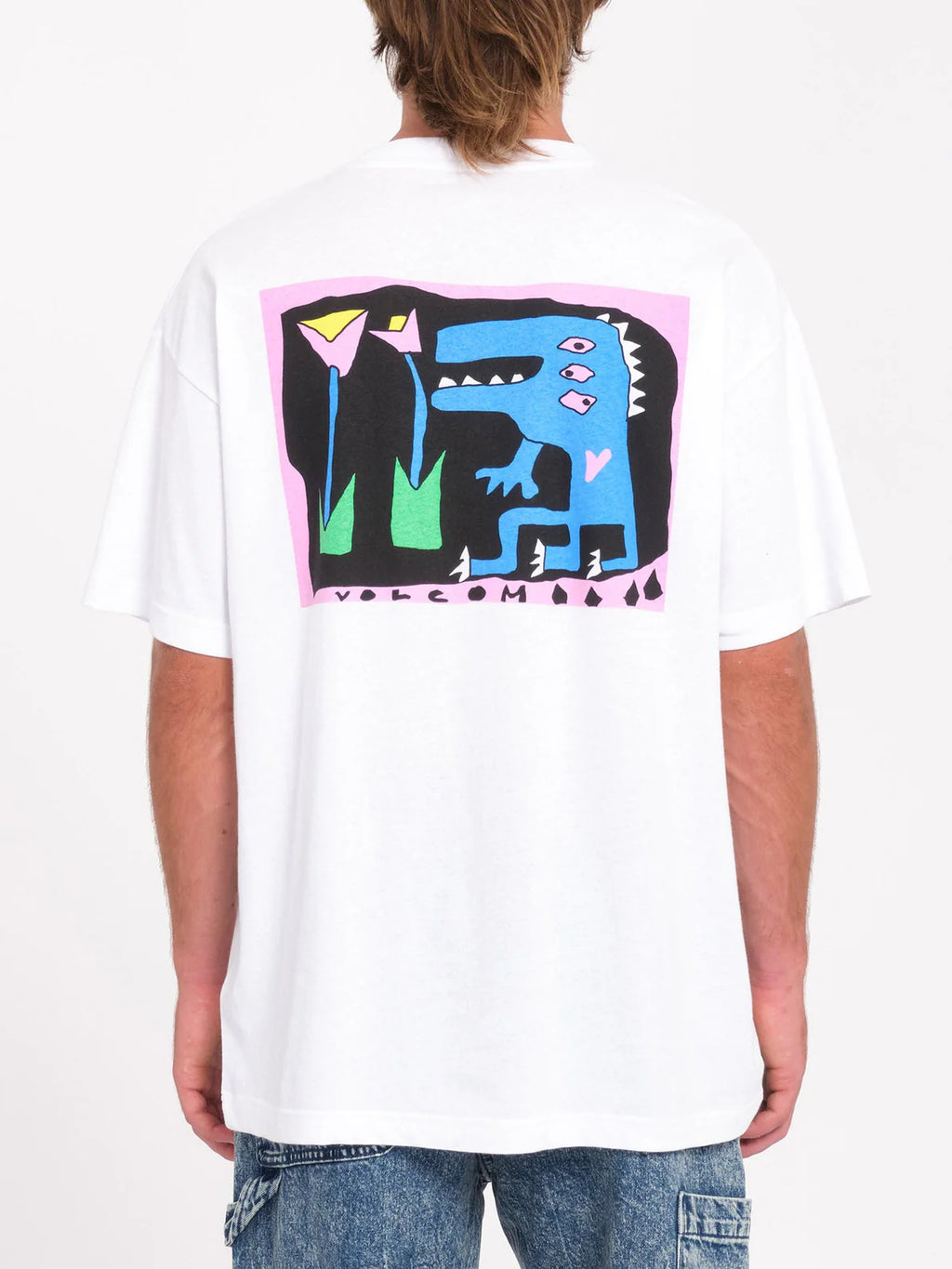 VOLCOM ARTHUR DINO SS TEE  - White