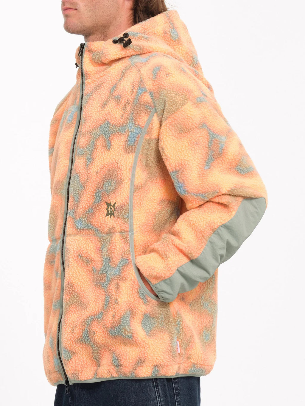 VOLCOM IGUCHI ZIP FLEECE - Tigerlily