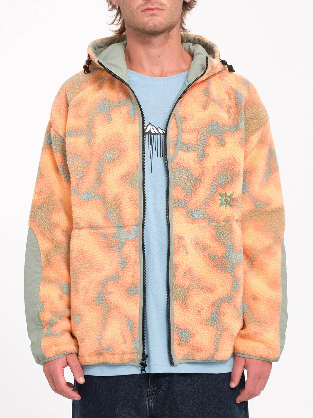 VOLCOM IGUCHI ZIP FLEECE - Tigerlily