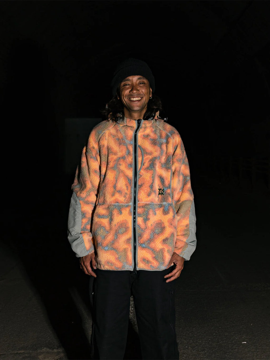 VOLCOM IGUCHI ZIP FLEECE - Tigerlily