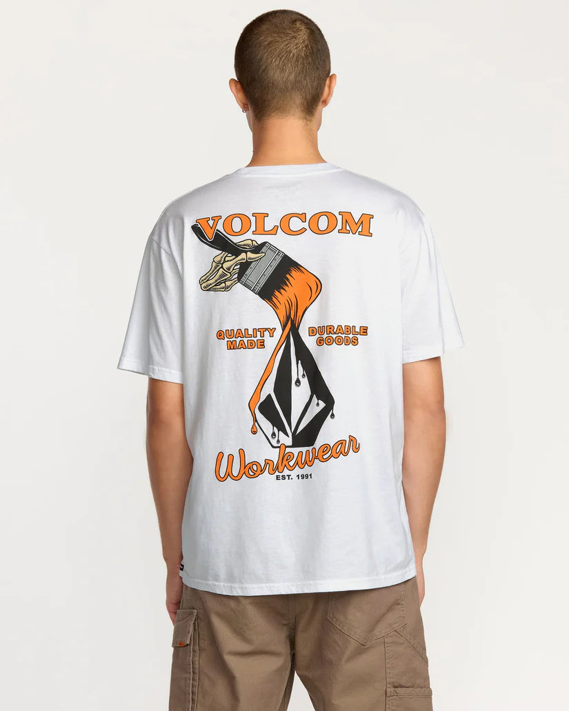 VOLCOM ENAMEL SS TEE - White