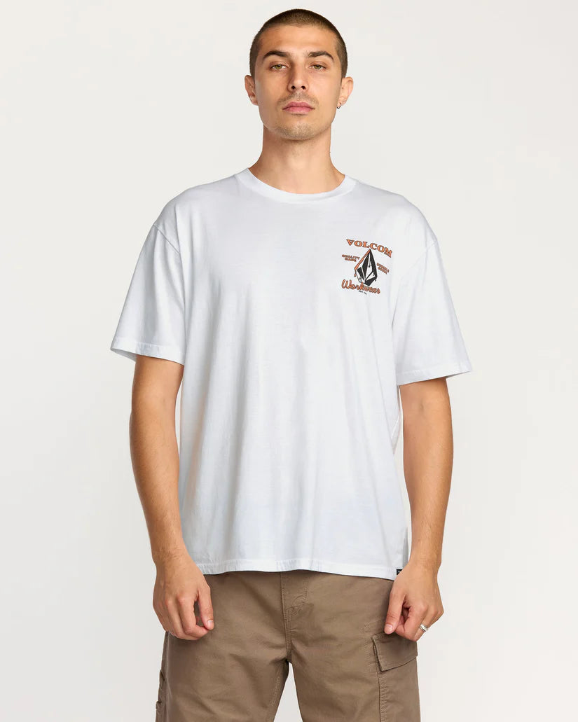 VOLCOM ENAMEL SS TEE - White