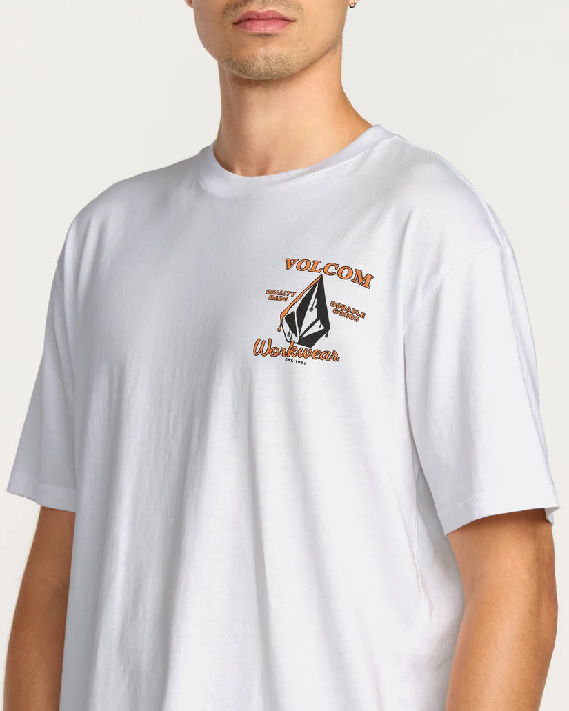 VOLCOM ENAMEL SS TEE - White