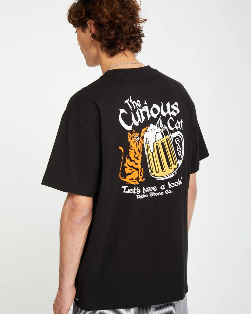 VOLCOM Curious CAT SS TEE - Black