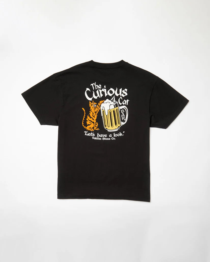 VOLCOM Curious CAT SS TEE - Black