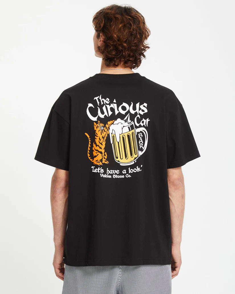 VOLCOM Curious CAT SS TEE - Black