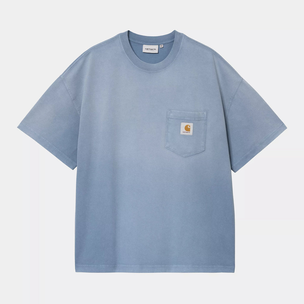 CARHARTT WIP S/S Hudson Pocket T-Shirt - Sorrent (chalk wash)