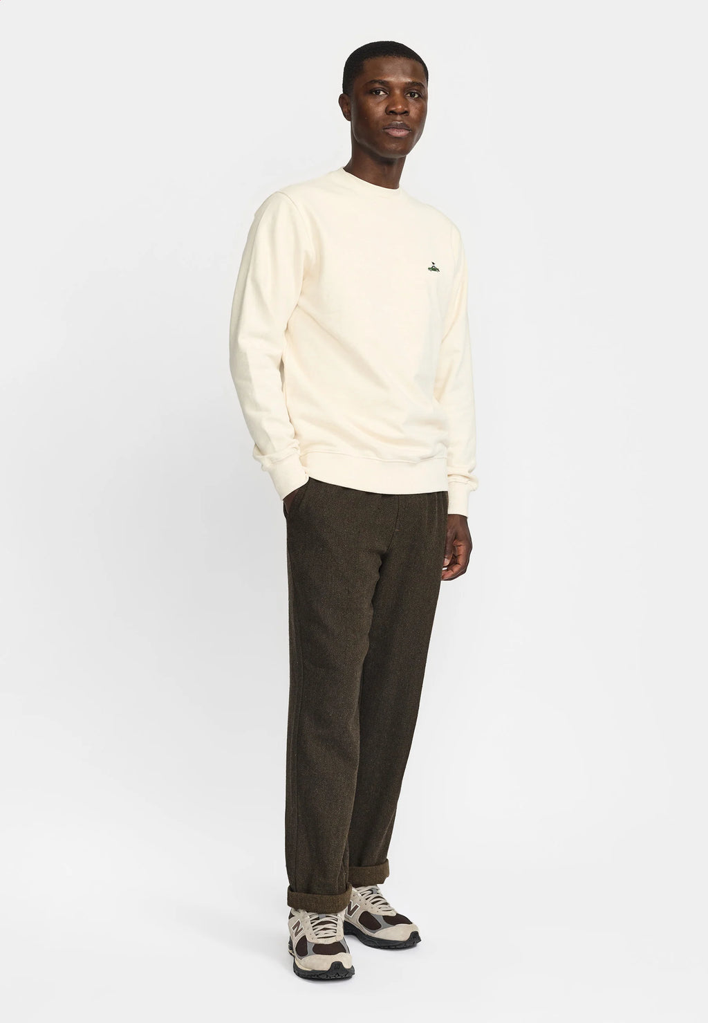 REVOLUTION Application Sweatshirt - Off White Melange