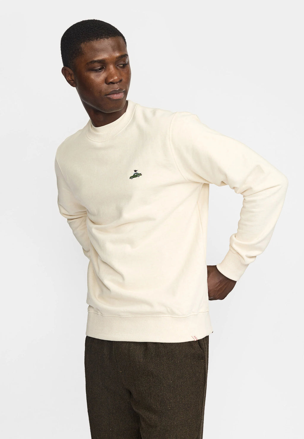 REVOLUTION Application Sweatshirt - Off White Melange