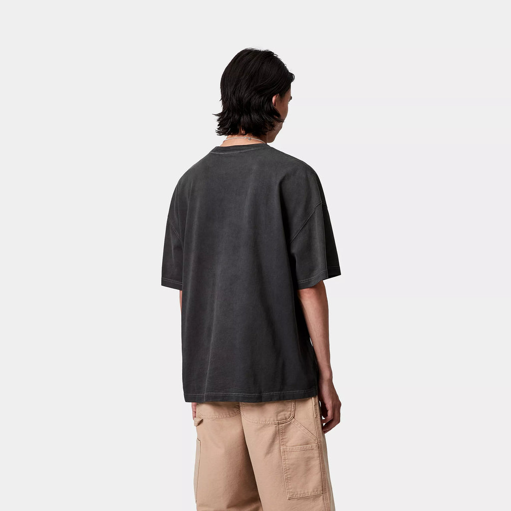 CARHARTT WIP S/S Hudson Pocket T-Shirt - Black (chalk wash)