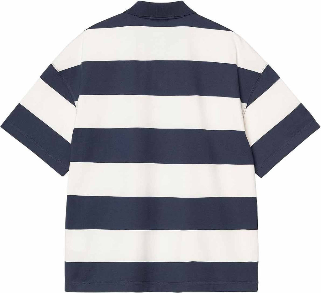 CARHARTT WIP S/S Delray Polo - Delray Stripe, Blue - FREESTYLE LLORET