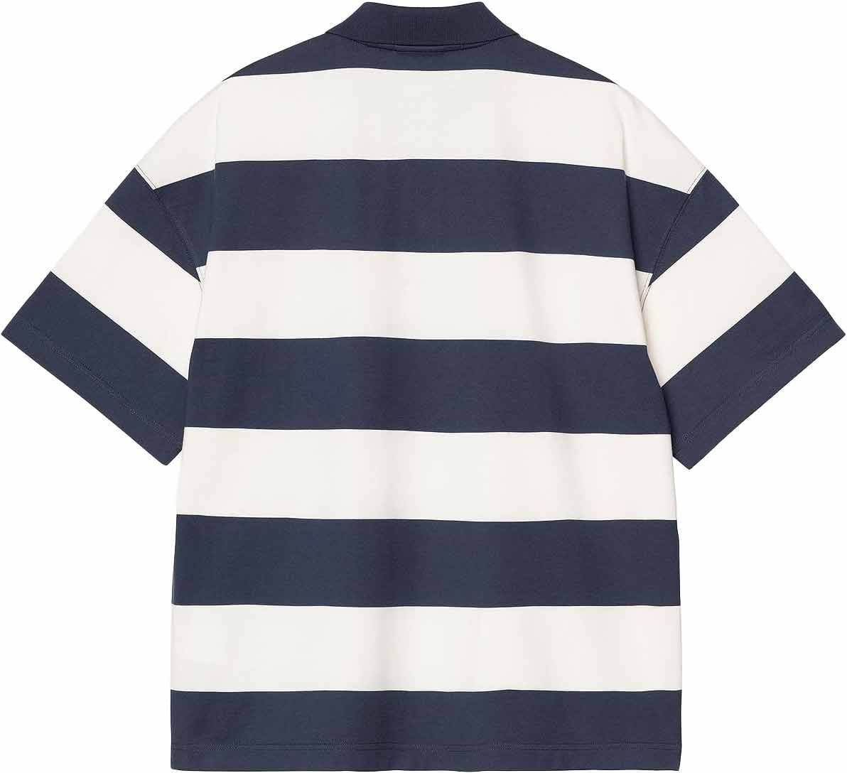 CARHARTT WIP S/S Delray Polo - Delray Stripe, Blue - FREESTYLE LLORET