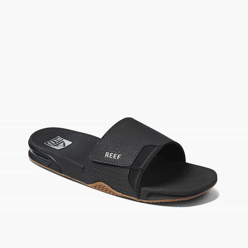 REEF FANNING SLIDE - Black Silver