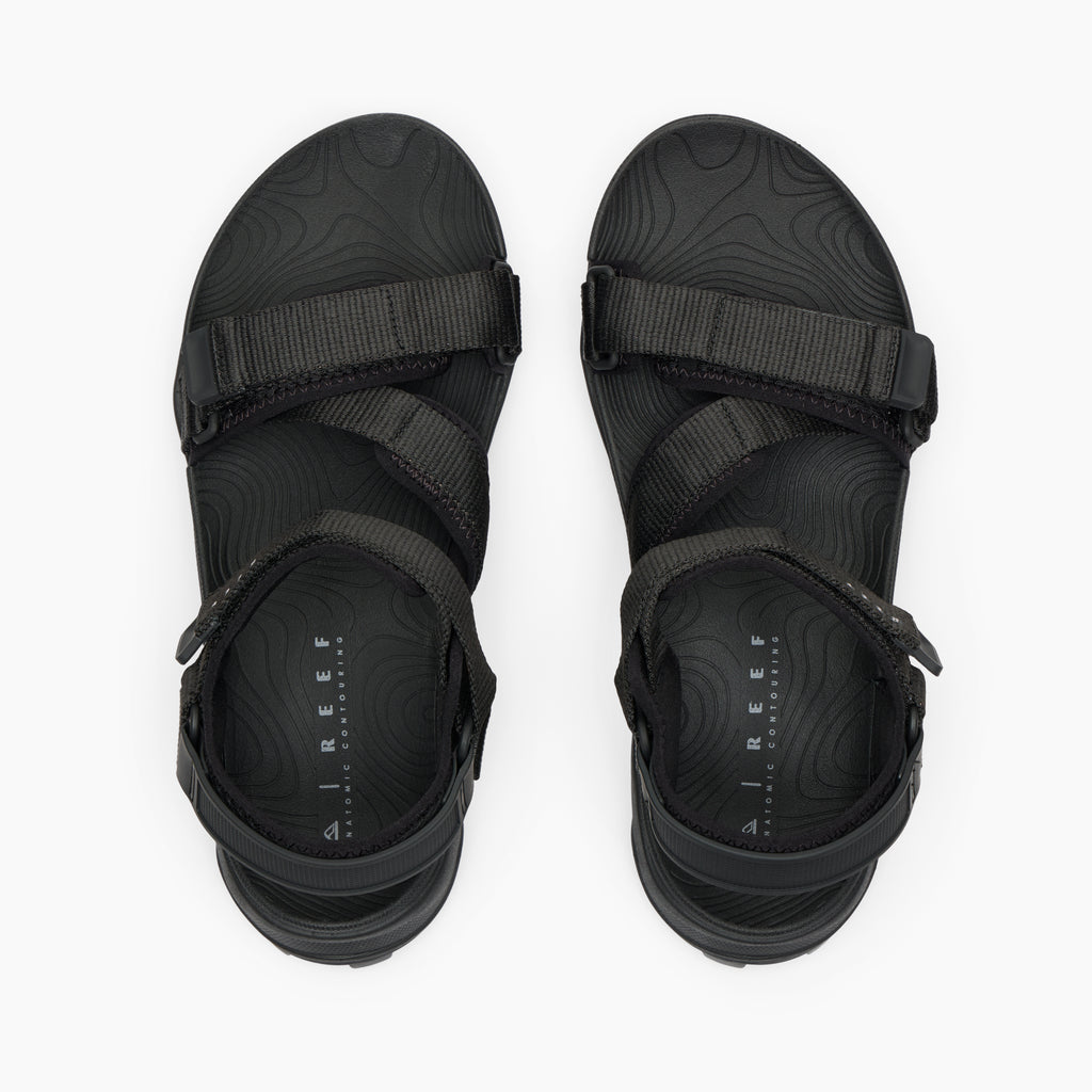 REEF FANNING LOW SANDAL - Black Silver