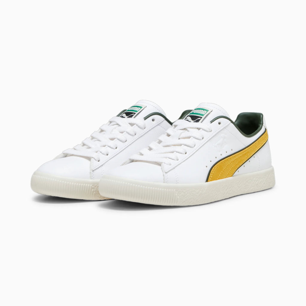 PUMA CLYDE VARSITY - puma white / yellow sizze