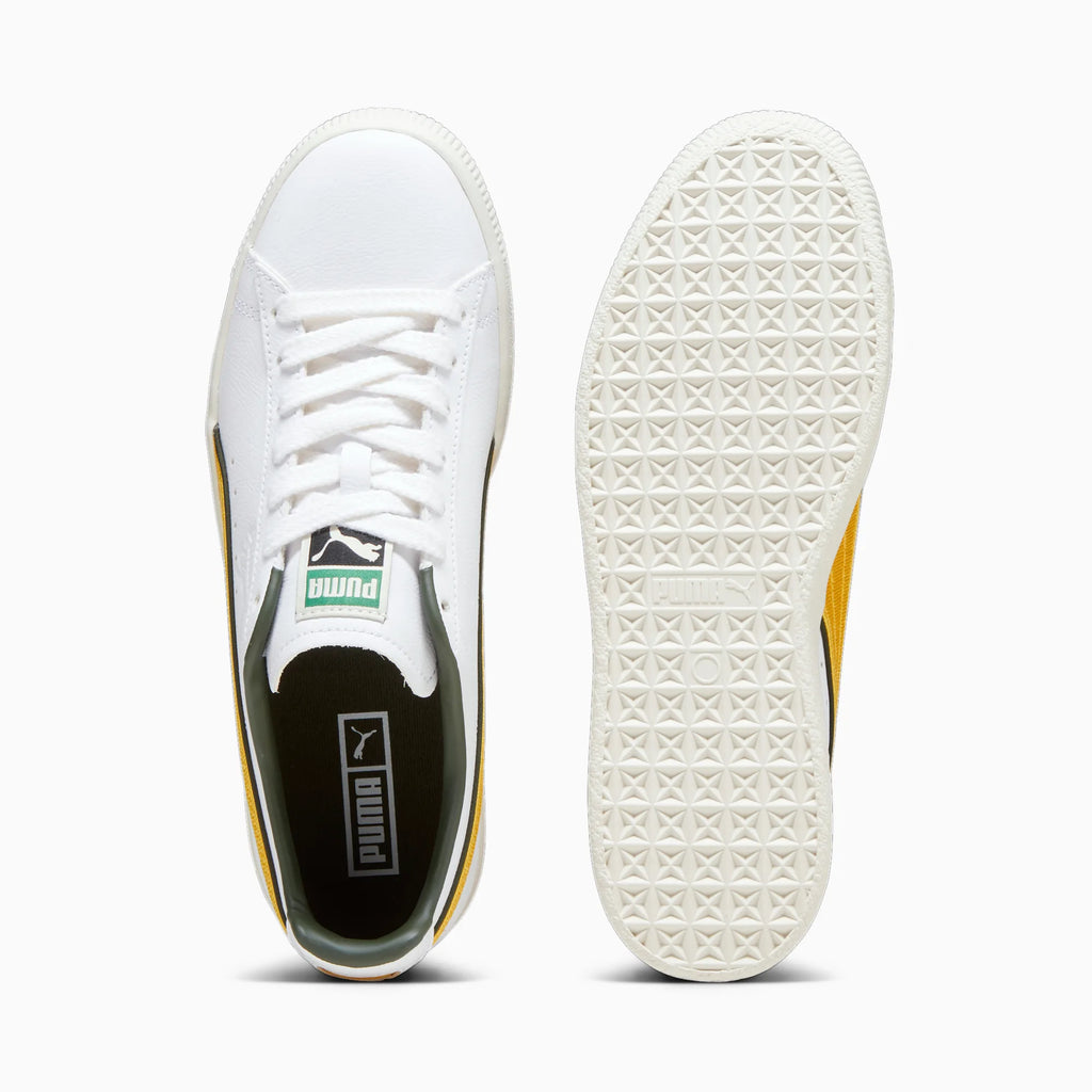 PUMA CLYDE VARSITY - puma white / yellow sizze
