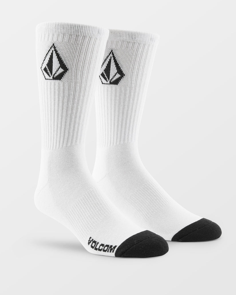 VOLCOM FULL STONE SOCKS 3-PACK - White - FREESTYLE LLORET