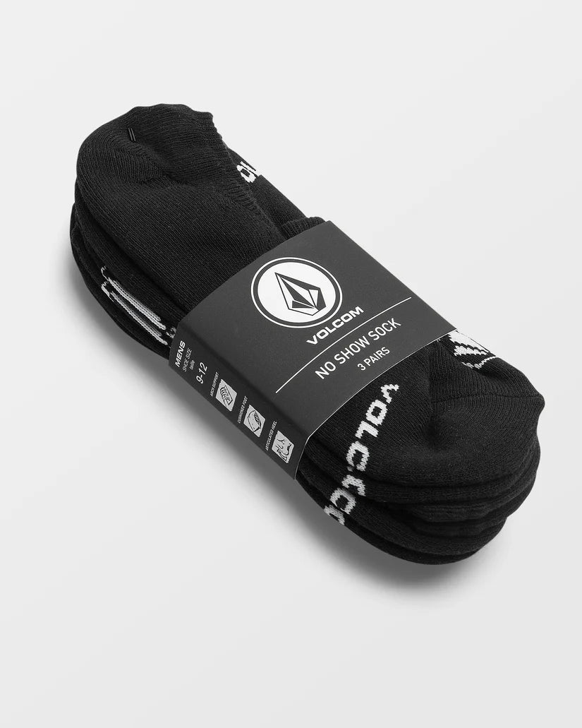 VOLCOM STONES NSHW SOCKS 3-PACK - Black - FREESTYLE LLORET