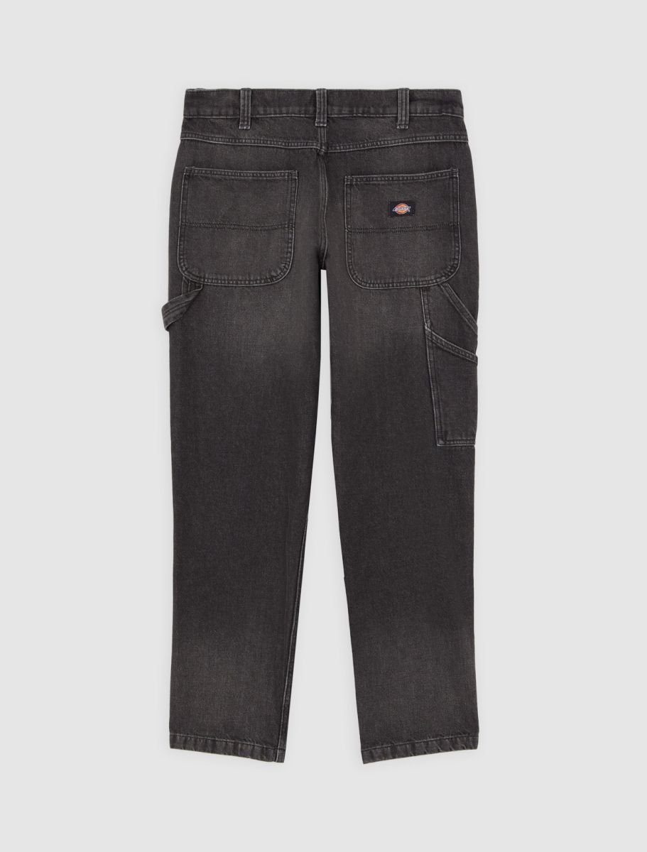 DICKIES GARYVILLE DENIM PANT - Black Wash Faded