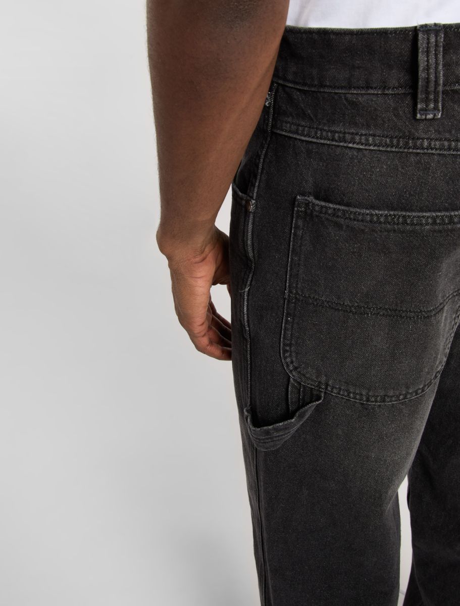 DICKIES GARYVILLE DENIM PANT - Black Wash Faded