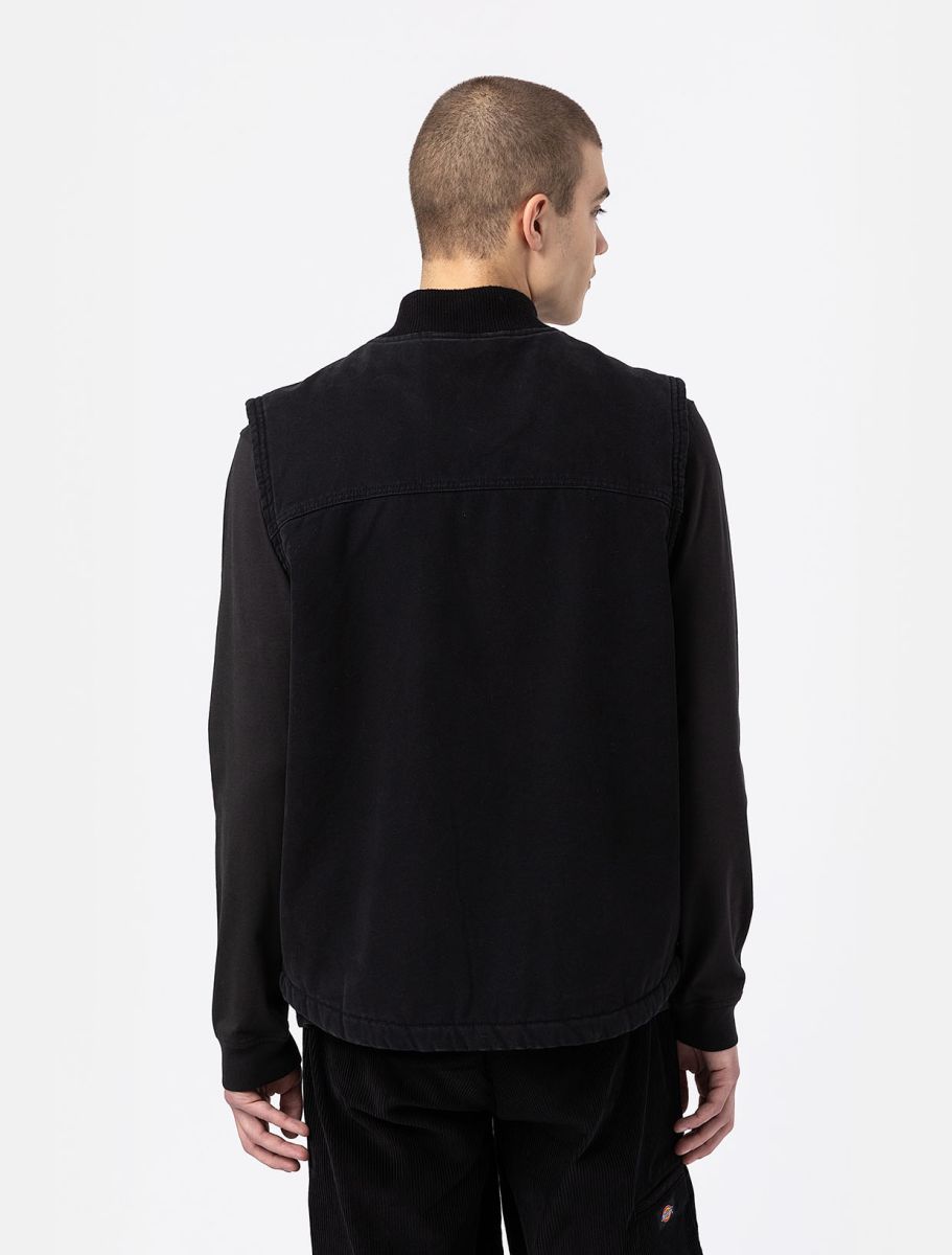 DICKIES Duck Canvas Vest - Stone Black Wash