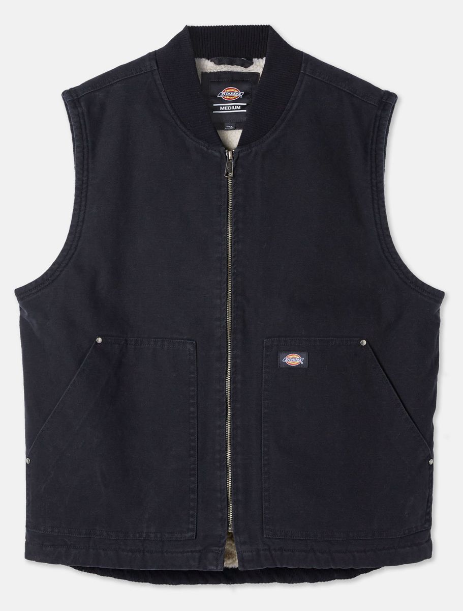 DICKIES Duck Canvas Vest - Stone Black Wash