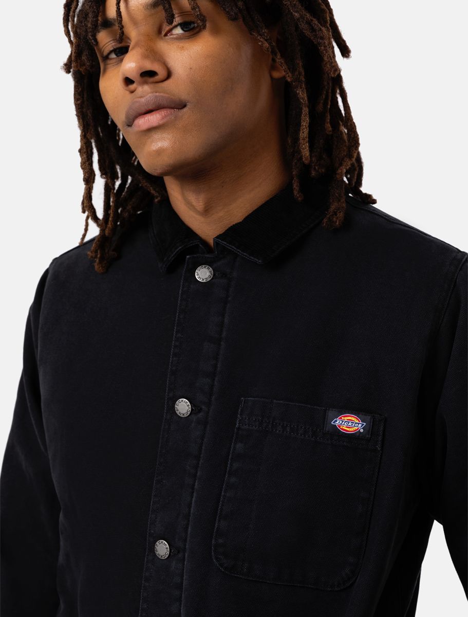 DICKIES Duck Canvas Chore Jacket - Stone Black Wash