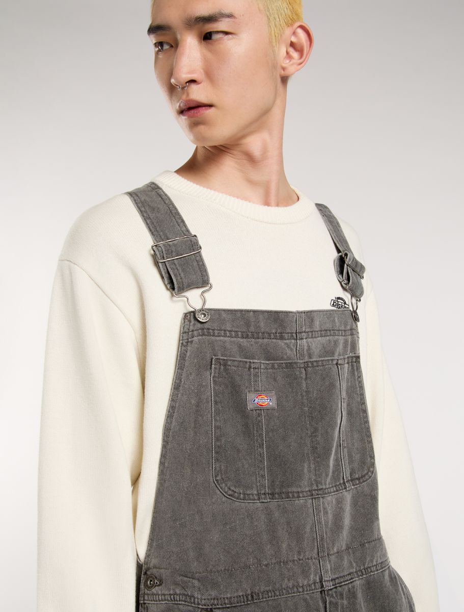 DICKIES CLASSIC DENIM BIB "PETO" - Grey Wash