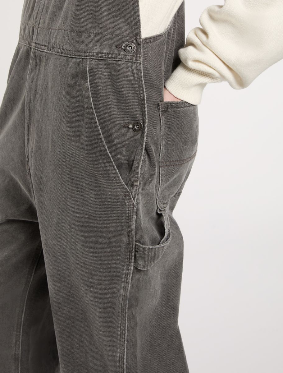 DICKIES CLASSIC DENIM BIB "PETO" - Grey Wash