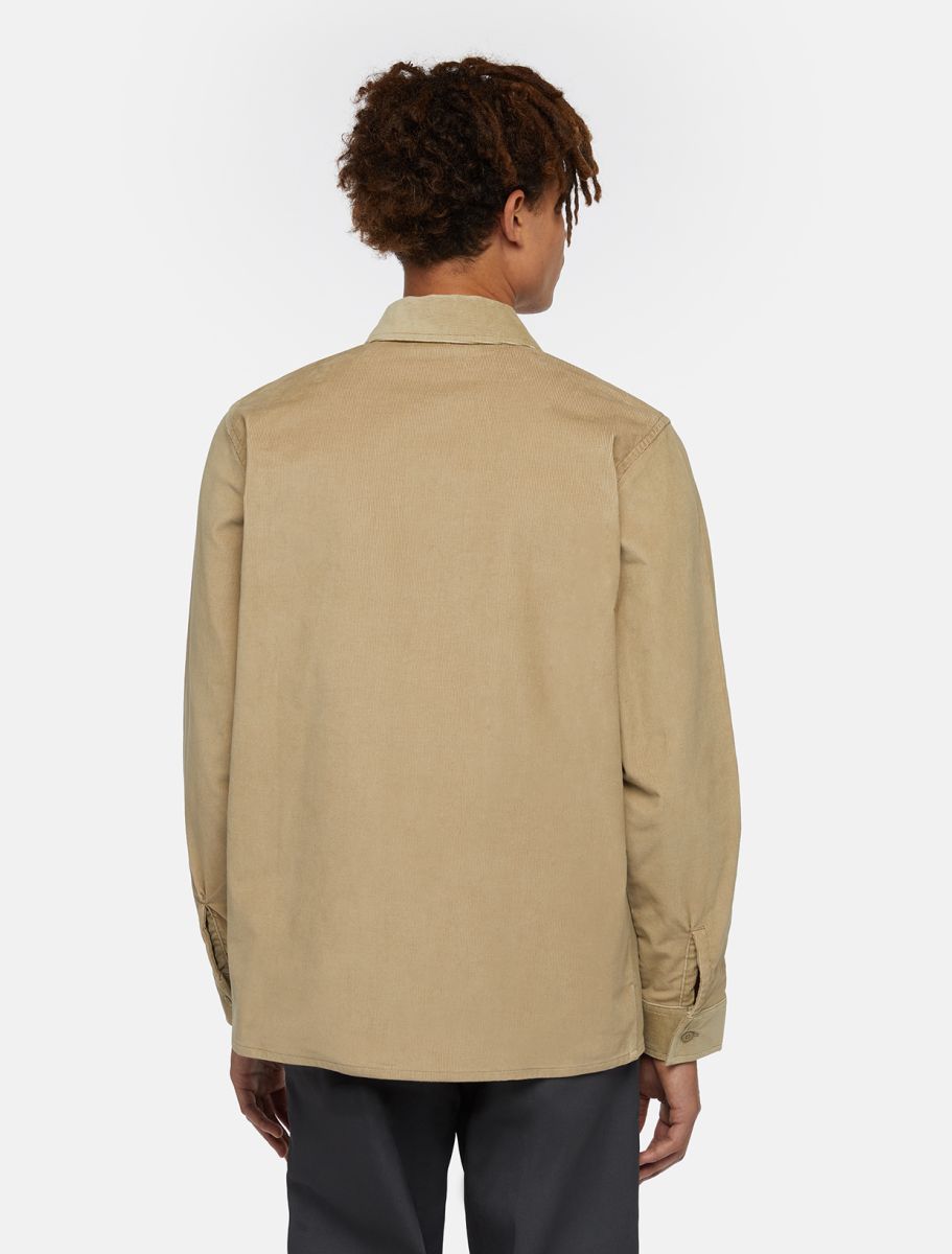 DICKIES CORDUROY L/S SHIRT - Khaki