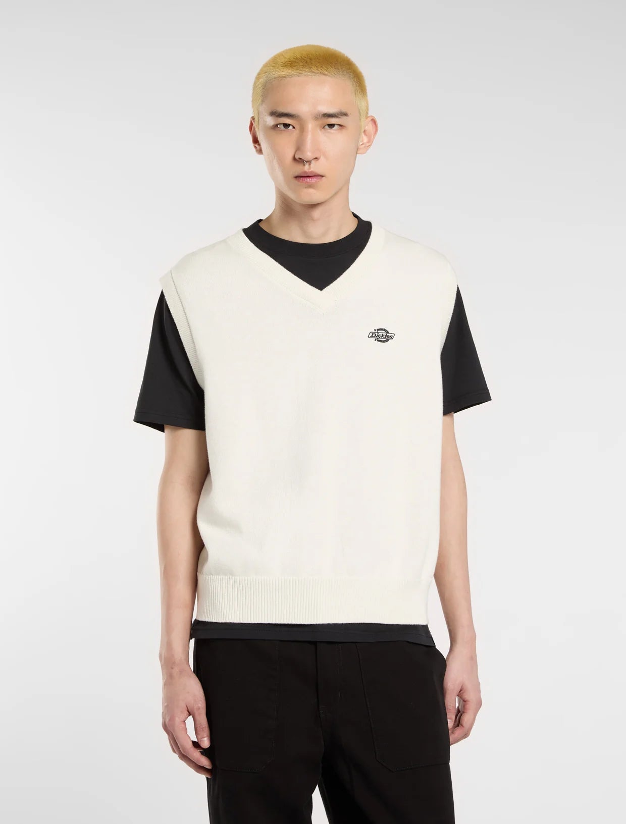 DICKIES SUMMERDALE SWEATER VEST - Egret Beige