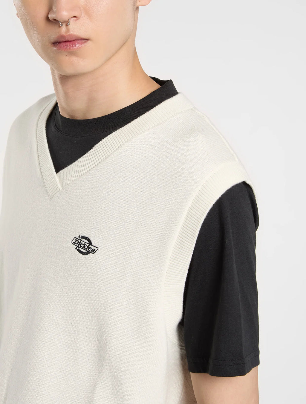 DICKIES SUMMERDALE SWEATER VEST - Egret Beige